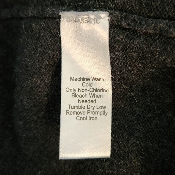 charcoal cotton cashmere sweater - Picture 7 of 7